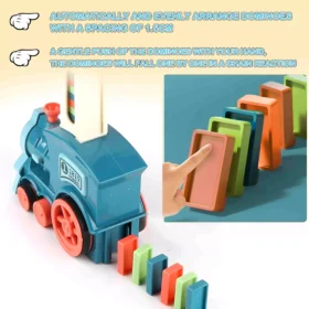 Automatic Domino Laying Train Set for Kids