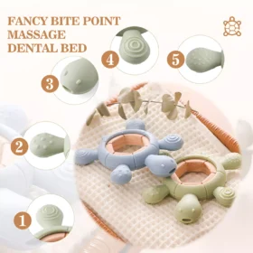 Silicone Turtle Teether for Babies