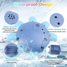 Electric Octopus Baby Bath Toy with Sprinkler, Music & LED Light