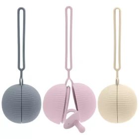 100153-1da3fb.webp Baby Pacifier Holder & Soother Storage Box - BPA Free Soft Silicone, Portable, Teat Attachment