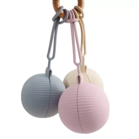 100153-dca686.webp Baby Pacifier Holder & Soother Storage Box - BPA Free Soft Silicone, Portable, Teat Attachment