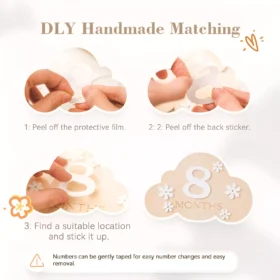 Baby Silicone Maracas Rattle & Milestone Cards Photography Set – Newborn Essentials