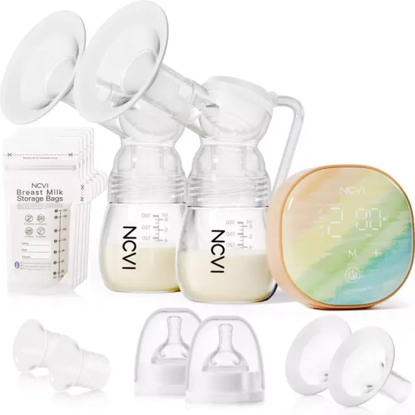 Double Electric Breast Pump with 4 Modes, 9 Levels, and LED Touch Display