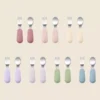 100558-cedf3f.webp 2PCS Silicone Stainless Steel Baby Fork and Spoon Set
