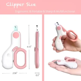 LED Pet Nail Clipper with Two Lighting Modes for Cats & Dogs
