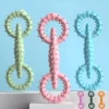 Soft Rubber Double Ring Pet Chew Toy for Small Dogs