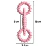 Soft Rubber Double Ring Pet Chew Toy for Small Dogs