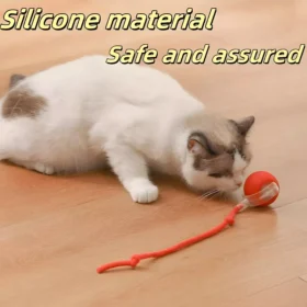 Interactive USB Rechargeable Rolling Ball Toy for Cats