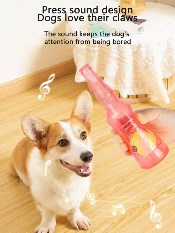 Floating Rubber Tennis Bottle Dog Toy – Stress Reliever & Bite Resistant