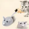 USB Rechargeable Moving Mouse Cat Toy with Feather