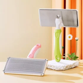 Stainless Steel Dog Comb and Hair Remover Brush for Dogs & Cats