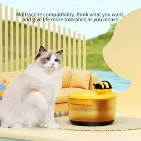 2.2L Wireless Cat Water Dispenser with Smart Sensor and Mute Operation