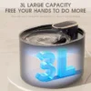 3L Automatic Cat and Dog Water Fountain with Ultra-Quiet Pump and Triple Filtration