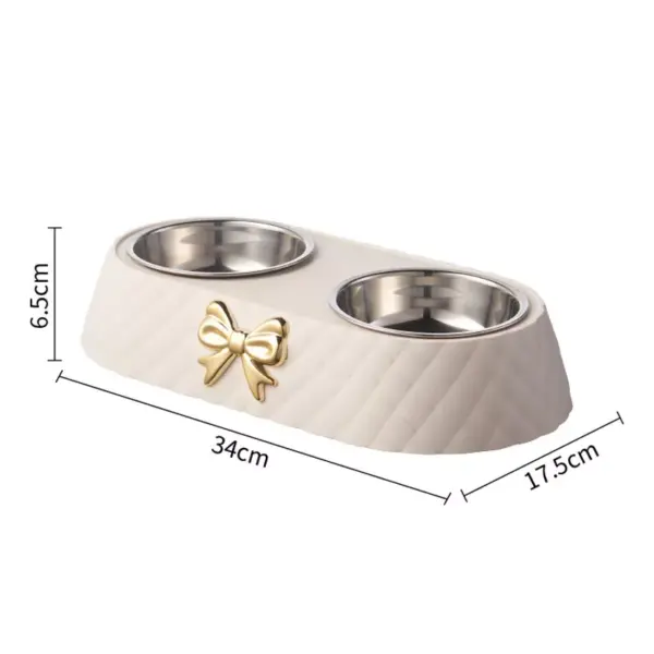 101046-ce3af7.webp Bow-tie Stainless Steel Double Pet Bowl