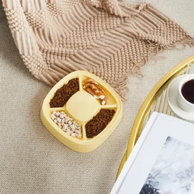 Multifunctional 4-Grid Cat Feeding Bowl