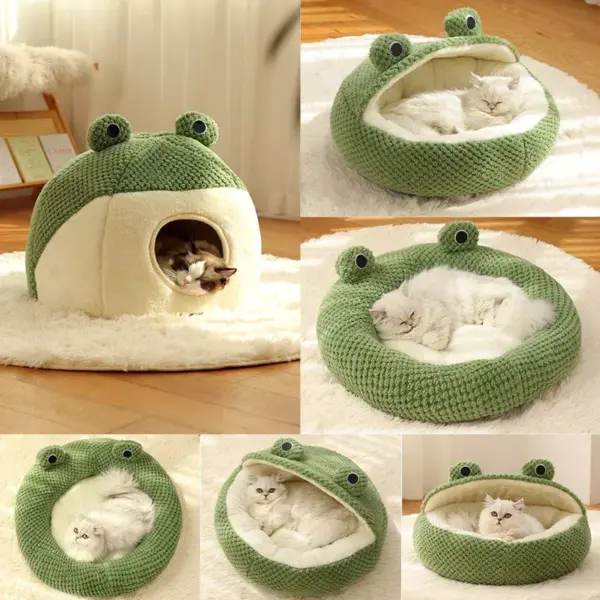 Frog-Shaped Pet Bed