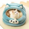101125-4d3e47.webp Cozy Semi-Enclosed Cat Bed with Cat Ear Design – Warm All-Season Nest