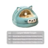 101125-6e6d48.webp Cozy Semi-Enclosed Cat Bed with Cat Ear Design – Warm All-Season Nest