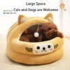 101125-9abc7a.webp Cozy Semi-Enclosed Cat Bed with Cat Ear Design – Warm All-Season Nest
