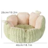 Fluffy Cat & Puppy Bed - Plush Winter Pet House & Cushion