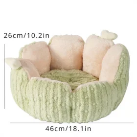 Fluffy Cat & Puppy Bed - Plush Winter Pet House & Cushion