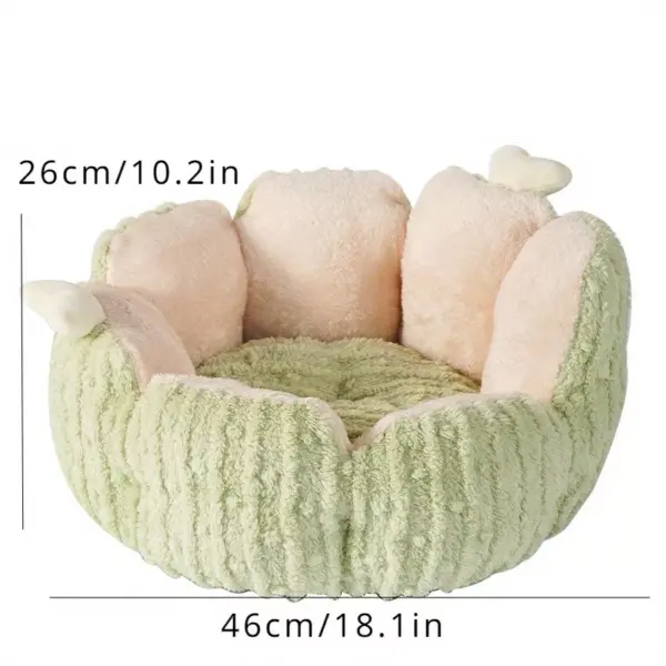 Fluffy Cat & Puppy Bed - Plush Winter Pet House & Cushion