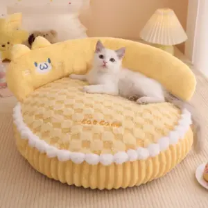 101154-721474.webp Warm and Cozy Donut Cat Bed for All-Season Comfort