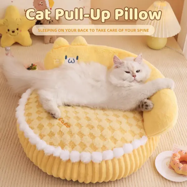 Warm and Cozy Donut Cat Bed for All-Season Comfort