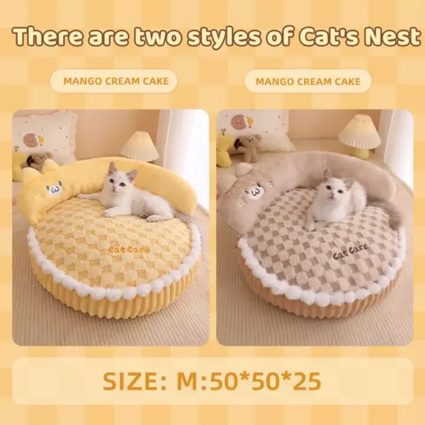 Warm and Cozy Donut Cat Bed for All-Season Comfort