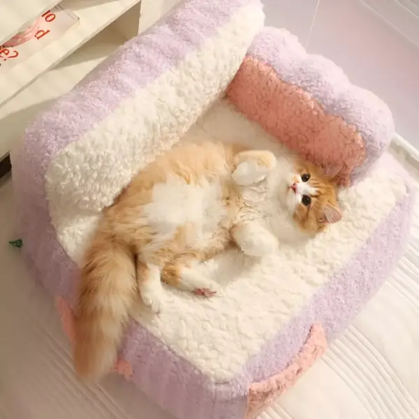 101185-976748.webp Cozy Cat Sofa Bed – Warm, Thick Cotton Nest for Kittens & Small Pets
