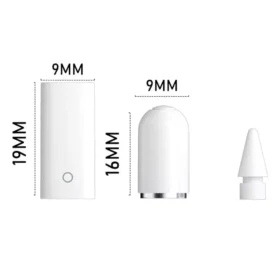 3-in-1 Magnetic Charging Adapter with Pencil Cap & Stylus Nib for Apple Pencil 1