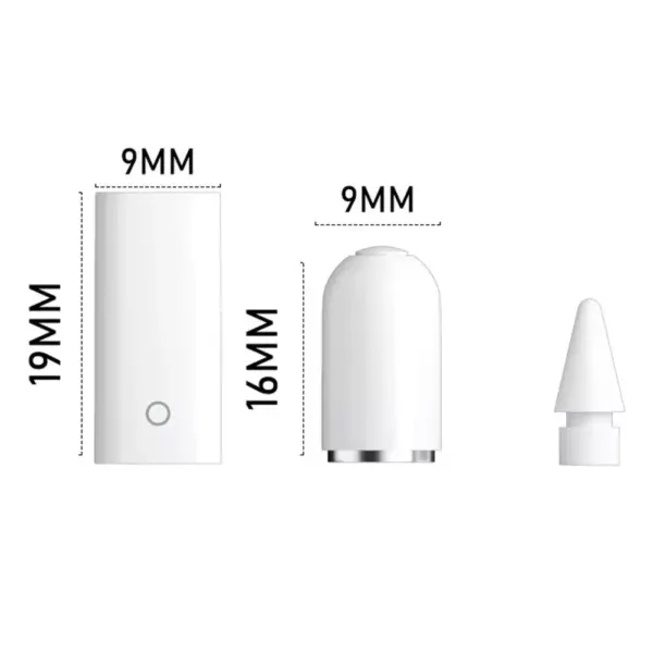 3-in-1 Magnetic Charging Adapter with Pencil Cap & Stylus Nib for Apple Pencil 1