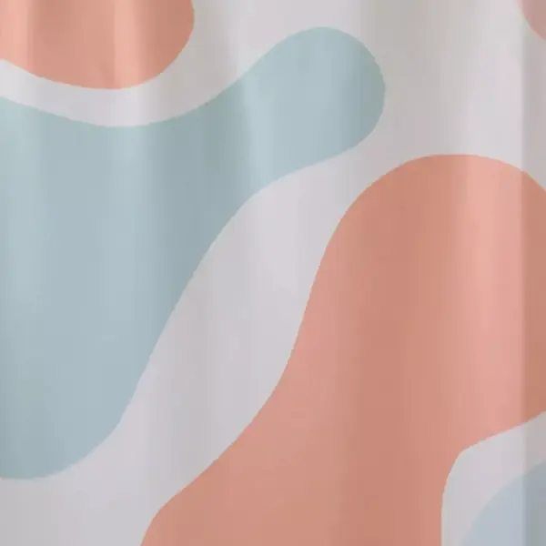 Bohemian Abstract Geometric Shower Curtain: Vintage Orange & Colorful Geometry