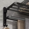 102717-5cb3b7.webp Matte Black 50CM Folding Wall-Mount Aluminum Towel Rack with Hook