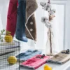 Charming Cartoon Cat Embroidered Cotton Face Towel