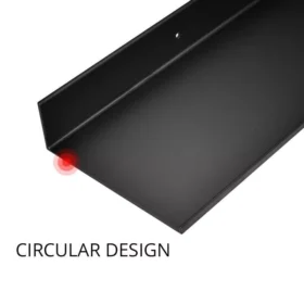 102784-30a066.webp Modern Matte Black Wall-Mounted Aluminum Shelf for Bathroom & Kitchen Storage