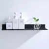 102784-9adcea.webp Modern Matte Black Wall-Mounted Aluminum Shelf for Bathroom & Kitchen Storage
