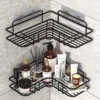 Elegant Wall-Mounted Iron Bathroom Shelf
