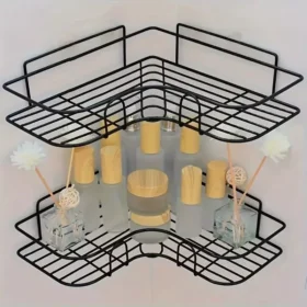 Elegant Wall-Mounted Iron Bathroom Shelf