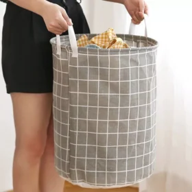 102805-3d42a7.webp Stylish Checkered Cloth Laundry Basket