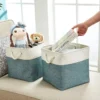 102825-016f0a.webp Versatile Large Linen Fabric Storage Basket: Space-Saving, Stylish, and Durable