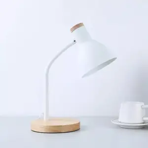 Modern Nordic-Style Wooden Desk Lamp with LED Flex Lighting for Home & Office