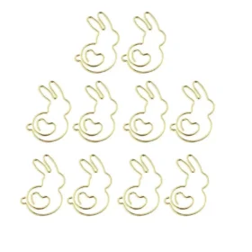 Cute Rabbit-Shaped Metal Paper Clips