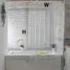 Premium Transparent Waterproof Shower Curtain with Hooks
