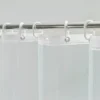 Premium Transparent Waterproof Shower Curtain with Hooks