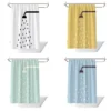 Modern Minimalist Waterproof Shower Curtain with Exclusive Artwork