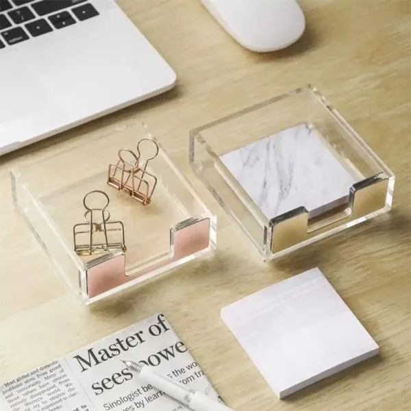 103145-659518.webp Rose Gold Acrylic Sticky Notes Holder