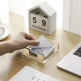 103145-c39993.webp Rose Gold Acrylic Sticky Notes Holder