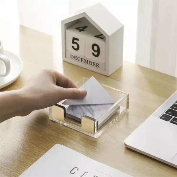 103145-c39993.webp Rose Gold Acrylic Sticky Notes Holder