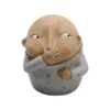 Charming Resin Boy Nose-Plugging Sculpture